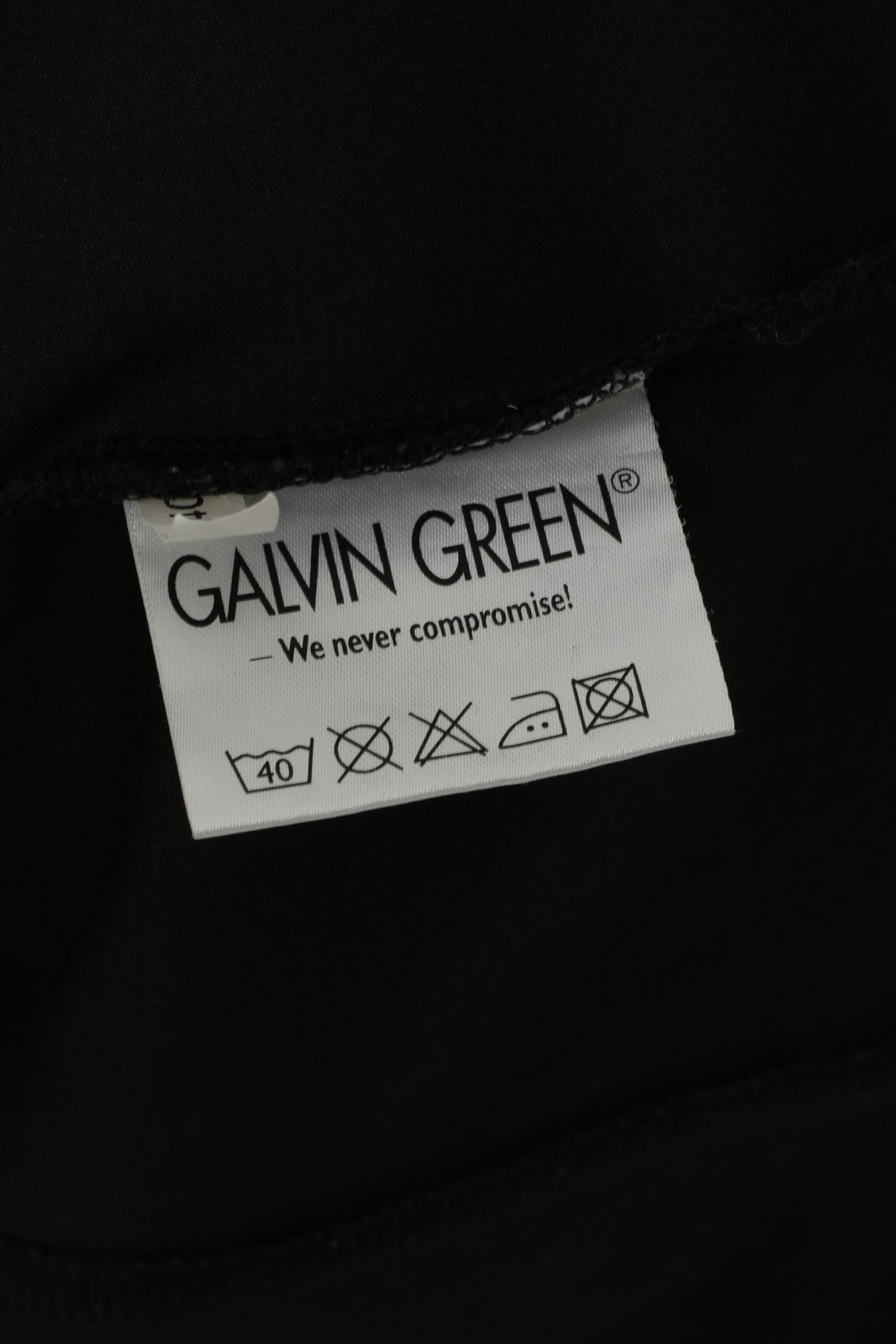Polo Galvin Green da uomo L. Top con collo a scatto e tasca in cotone nero per abbigliamento sportivo