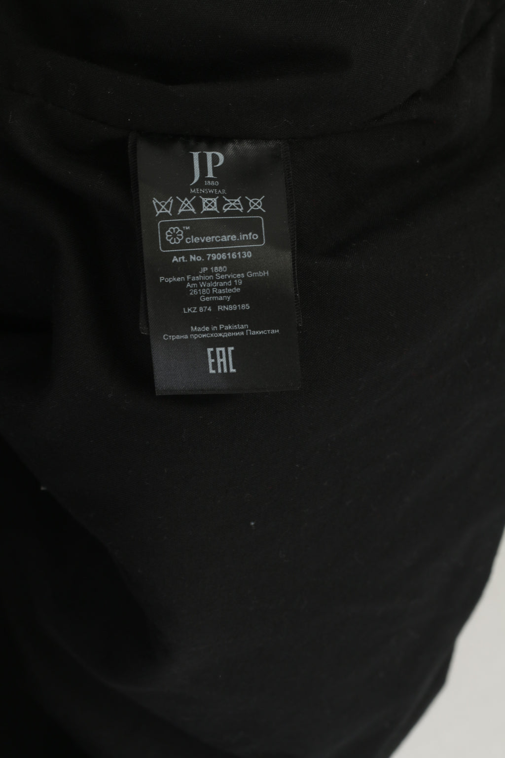 JP 1880 Men 6XL Waistcoat Black Leather Nappa Northern Brand Biker Vest