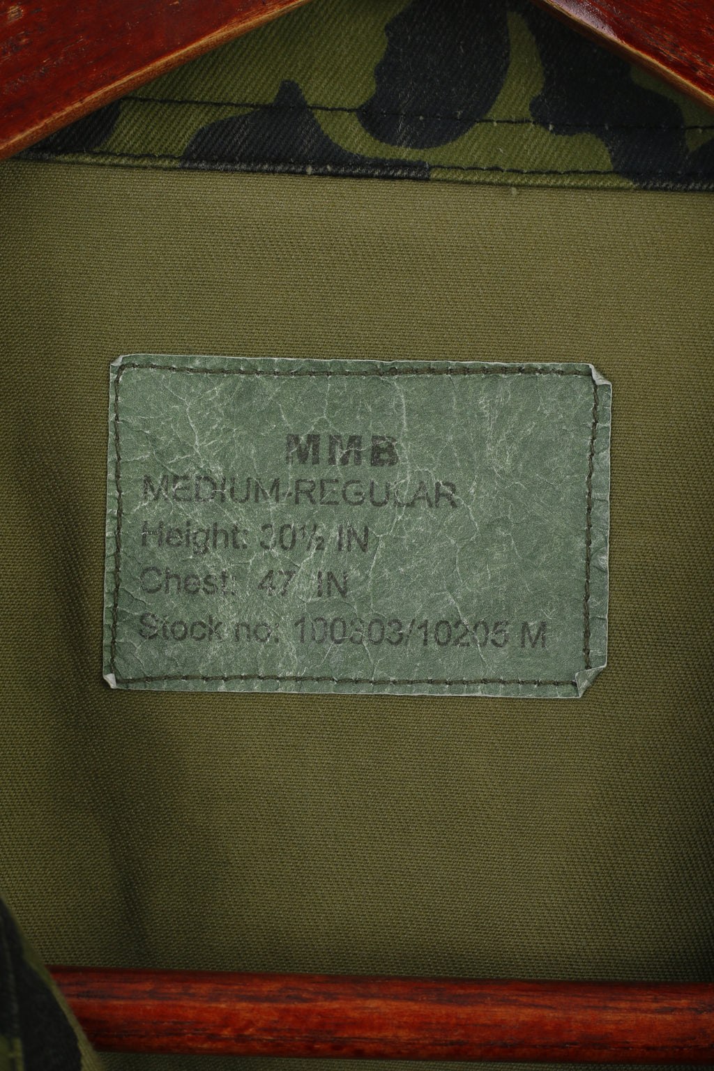MMB Giacca da uomo M in cotone verde Moro Army Military Dansk Tarn Top con bottoni