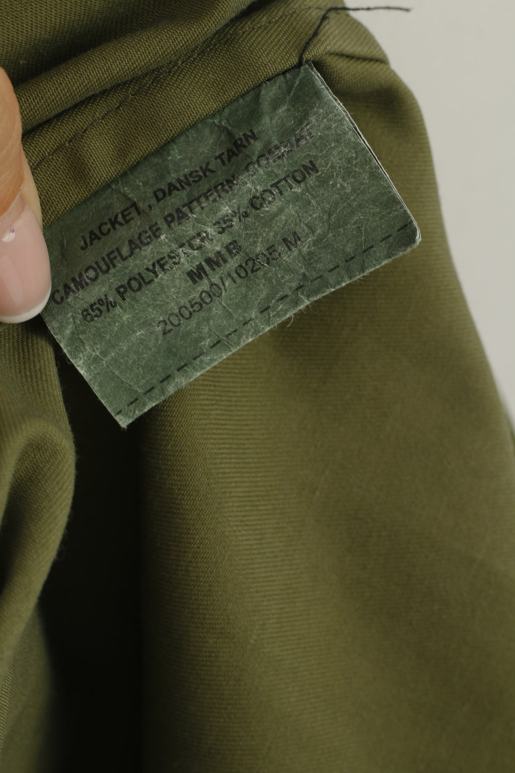 MMB Giacca da uomo M in cotone verde Moro Army Military Dansk Tarn Top con bottoni