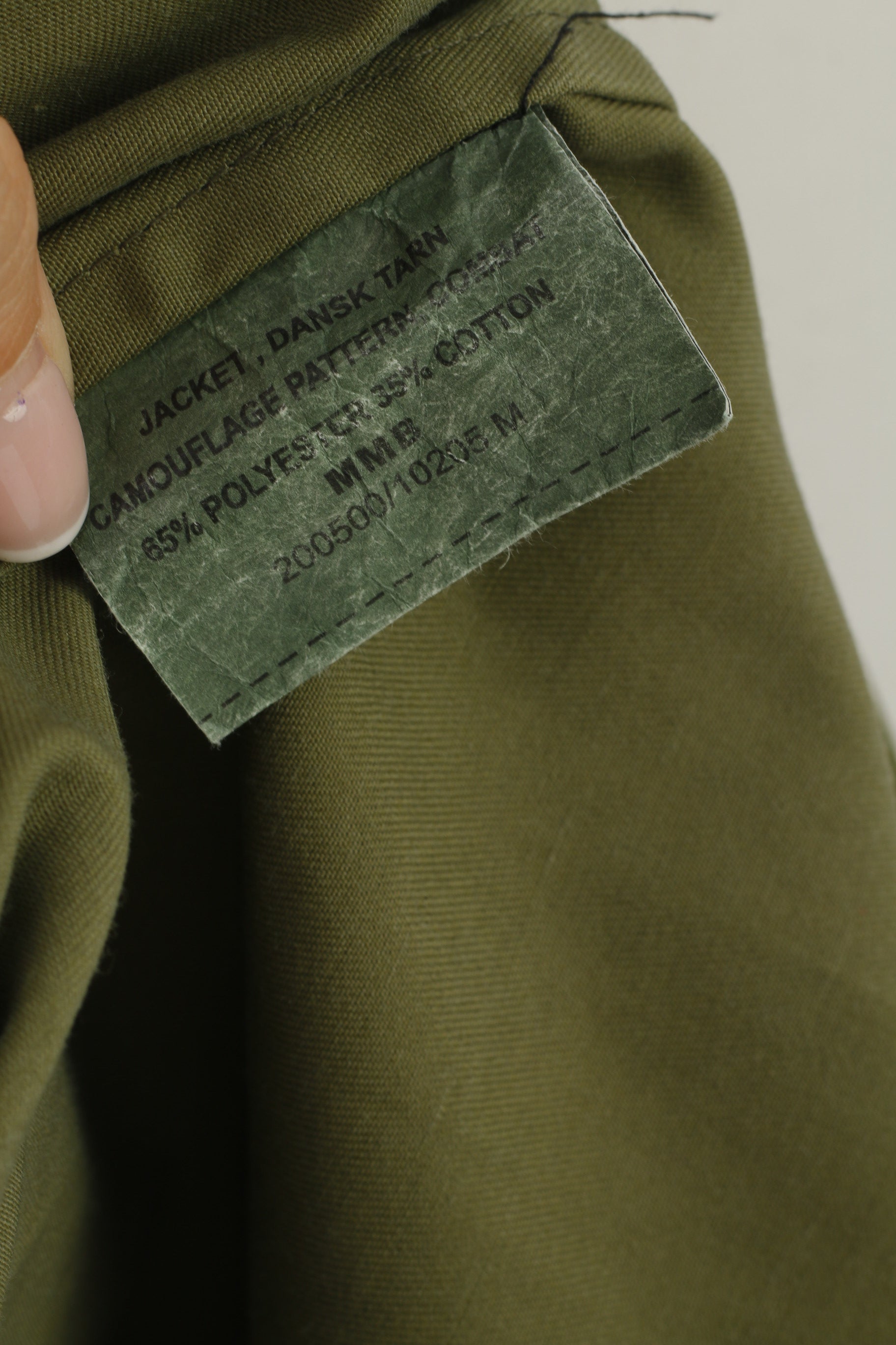 MMB Giacca da uomo M in cotone verde Moro Army Military Dansk Tarn Top con bottoni