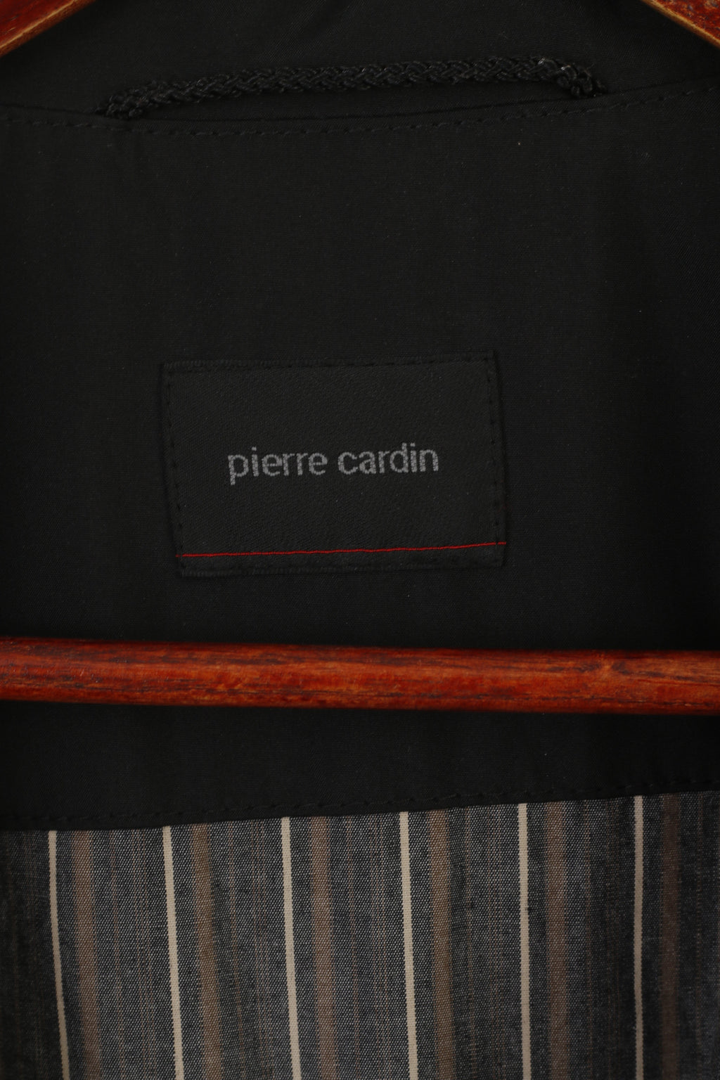 Pierre Cardin Uomo 56 XL Giacca lunga nera leggera con cerniera completa Cappotto casual classico