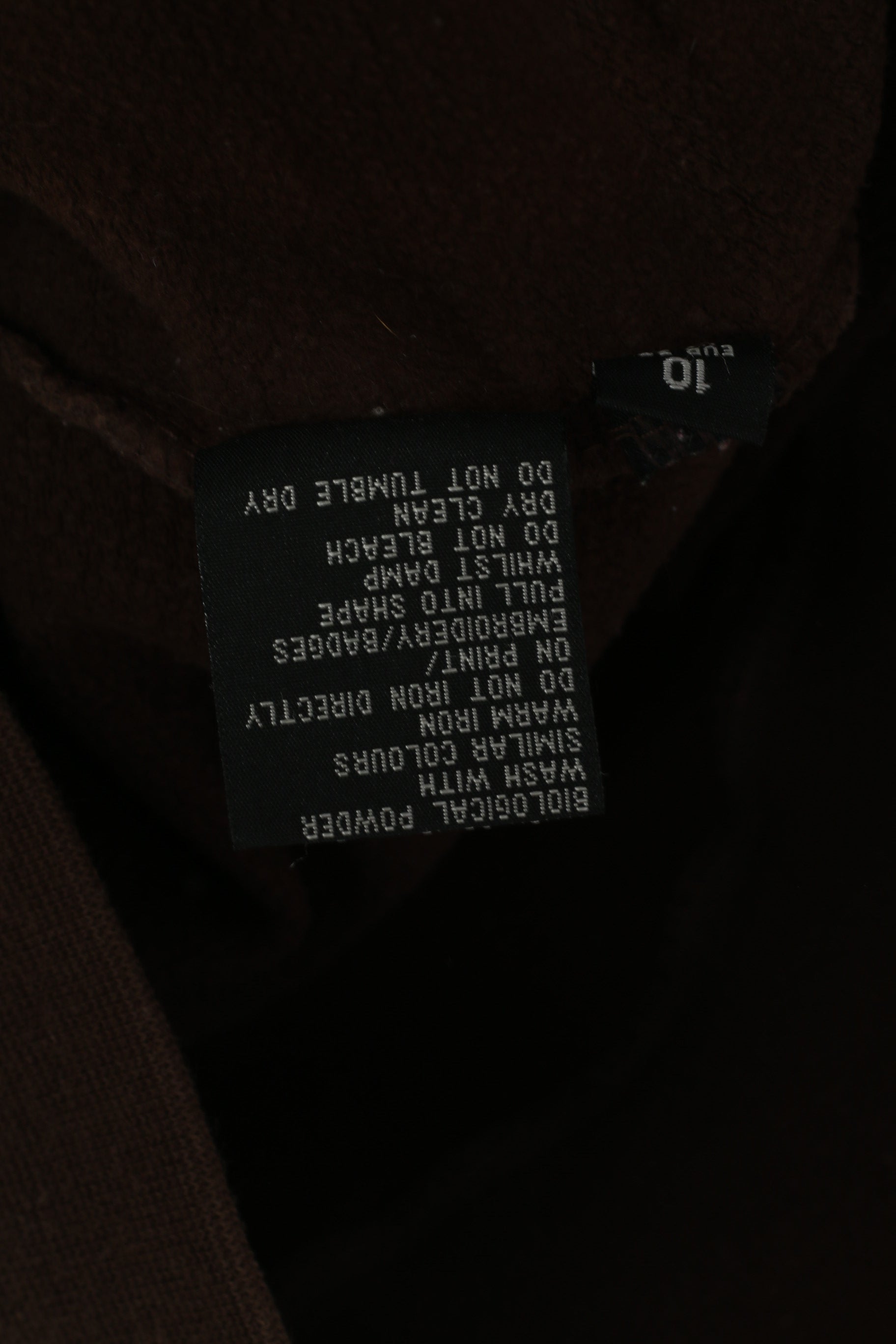 Musto Women 10 S Sweatshirt Brown Cotton Hooded V Neck Kangaroo Pocket Top