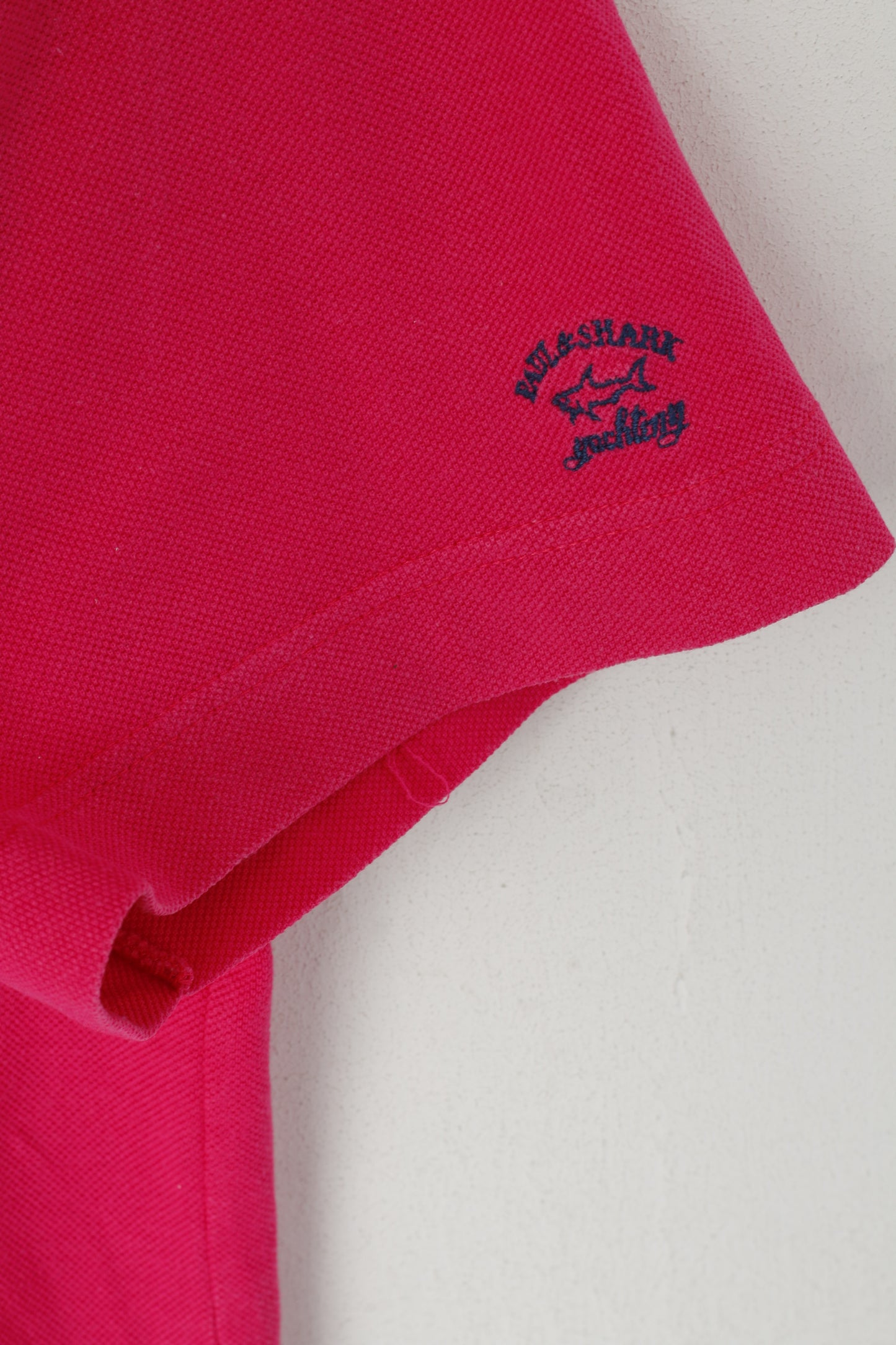 Paul & Shark Men 2XL Polo Shirt Pink Cotton Newport Sydney World Yachting Cup Top