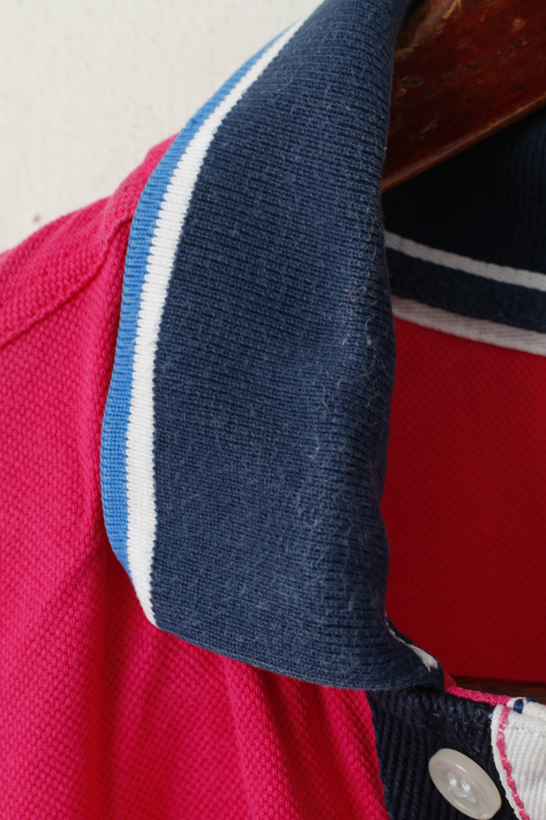 Paul & Shark Men 2XL Polo Shirt Pink Cotton Newport Sydney World Yachting Cup Top