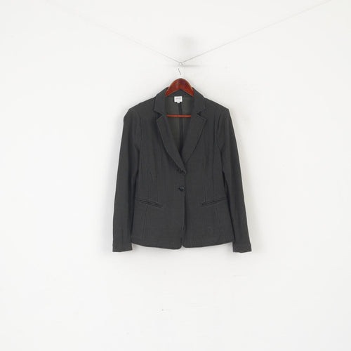 Armani Collezioni Femmes 48 L Blazer Vert Court En Coton Épaulettes Italie Veste