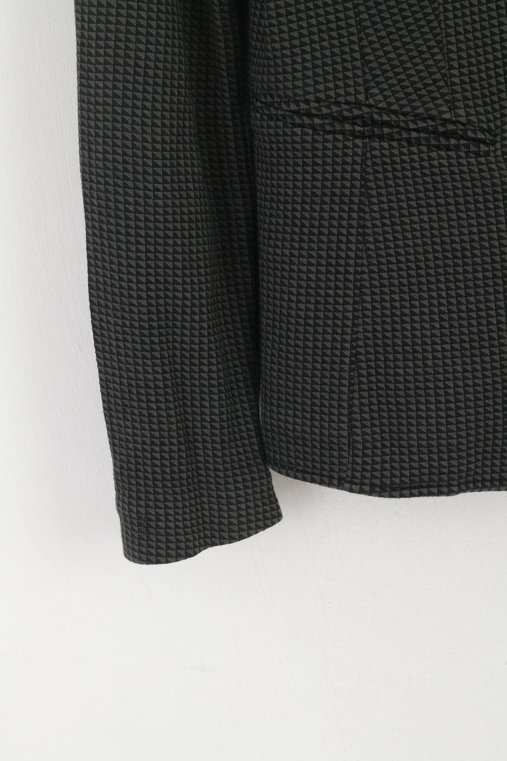 Armani Collezioni Giacca da donna 48 L Blazer verde con spalline corte in cotone e giacca italiana