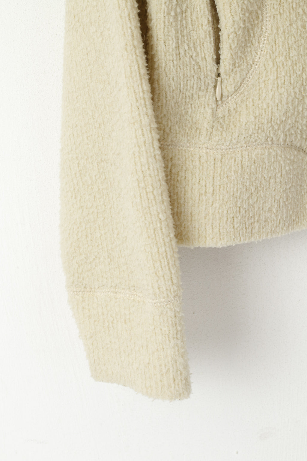 Champion Women L (M) Sweatshirt Beige Fleece Top Natural Scenic Trails retro Top