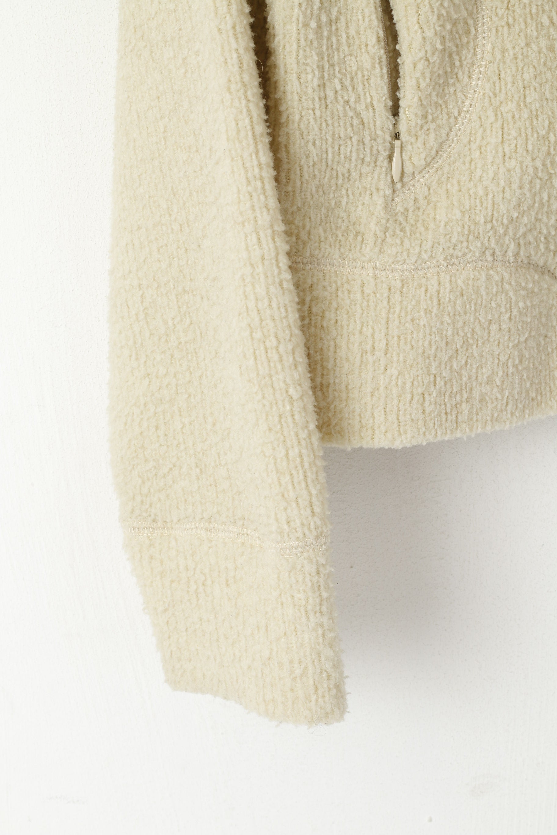 Felpa Champion da donna L (M) Top in pile beige Top retrò Natural Scenic Trails