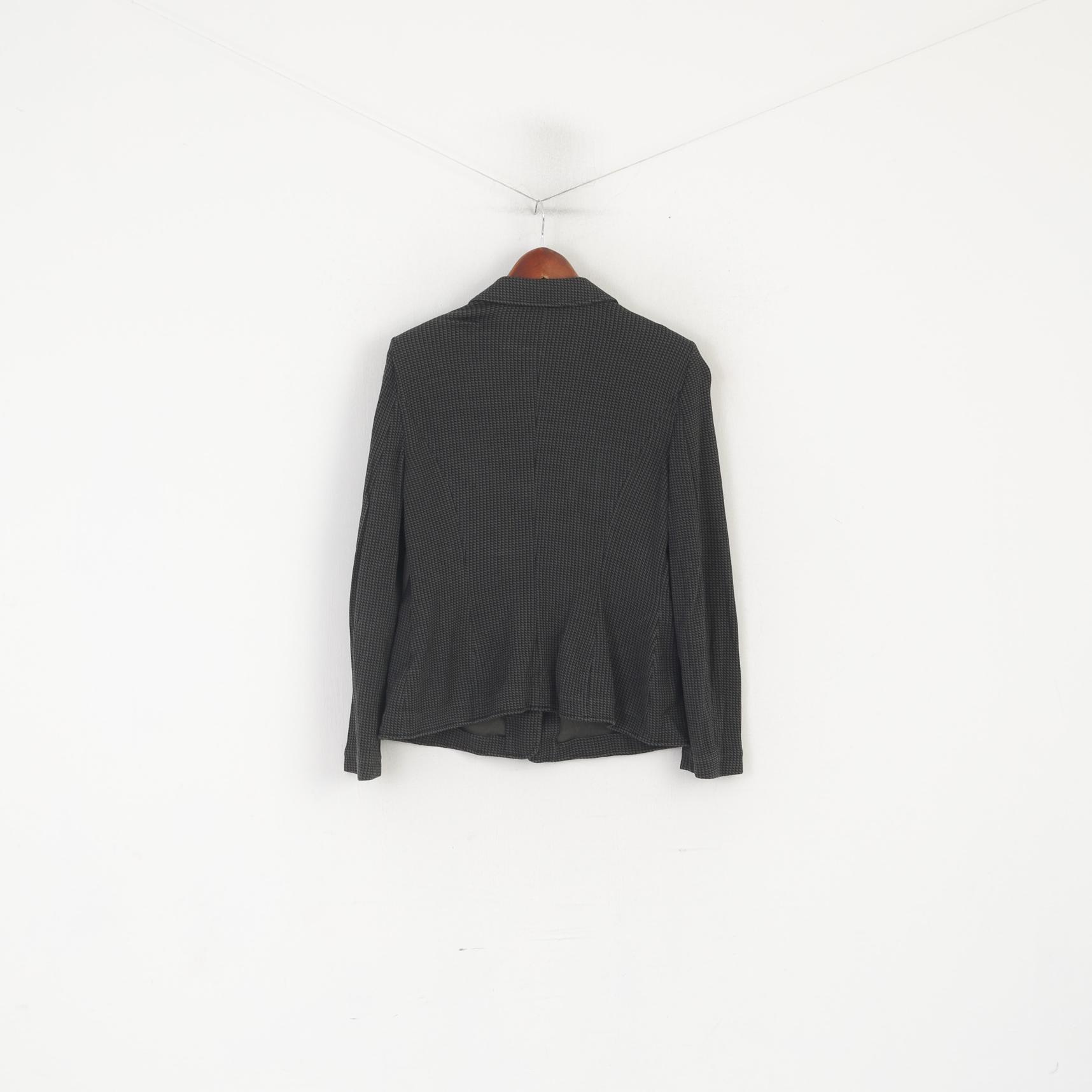 Armani Collezioni Giacca da donna 48 L Blazer verde con spalline corte in cotone e giacca italiana