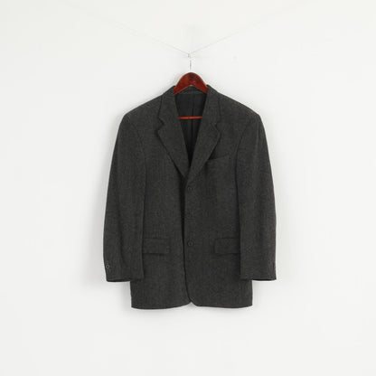 Rochas Paris Men 38 S Blazer Grey Cotton Blend Single Breasted Jacket