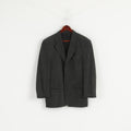 Rochas Paris Men 38 S Blazer Grey Cotton Blend Single Breasted Jacket