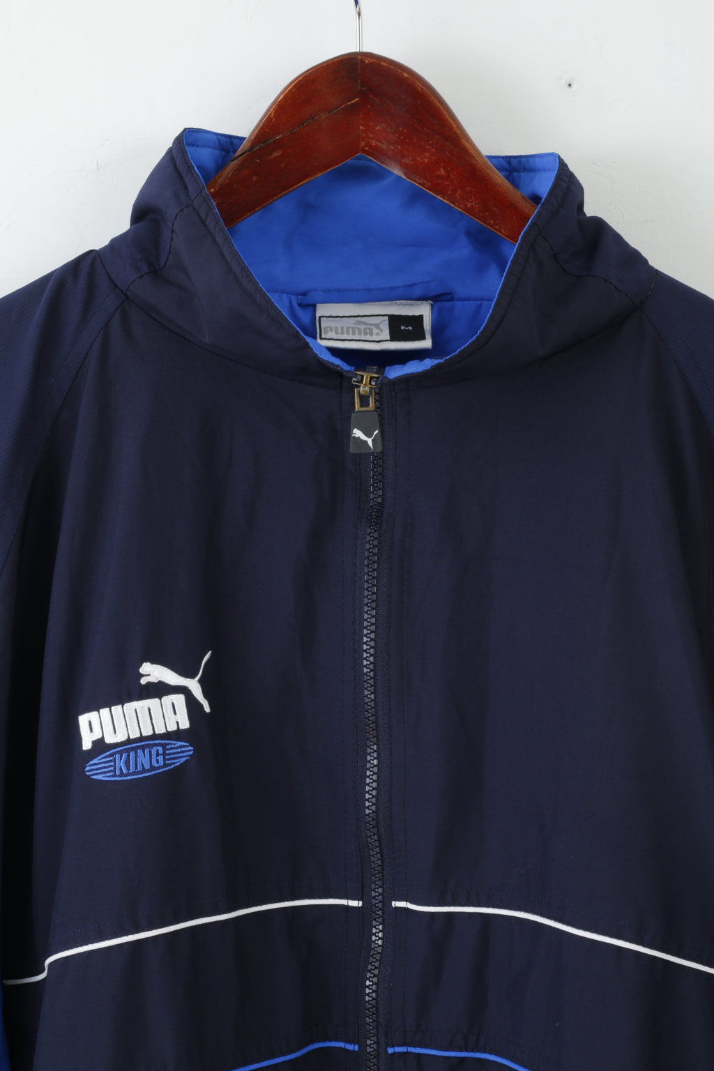 Giacca da uomo Puma M Navy Zip Up King Activewear Maglia leggera da pista