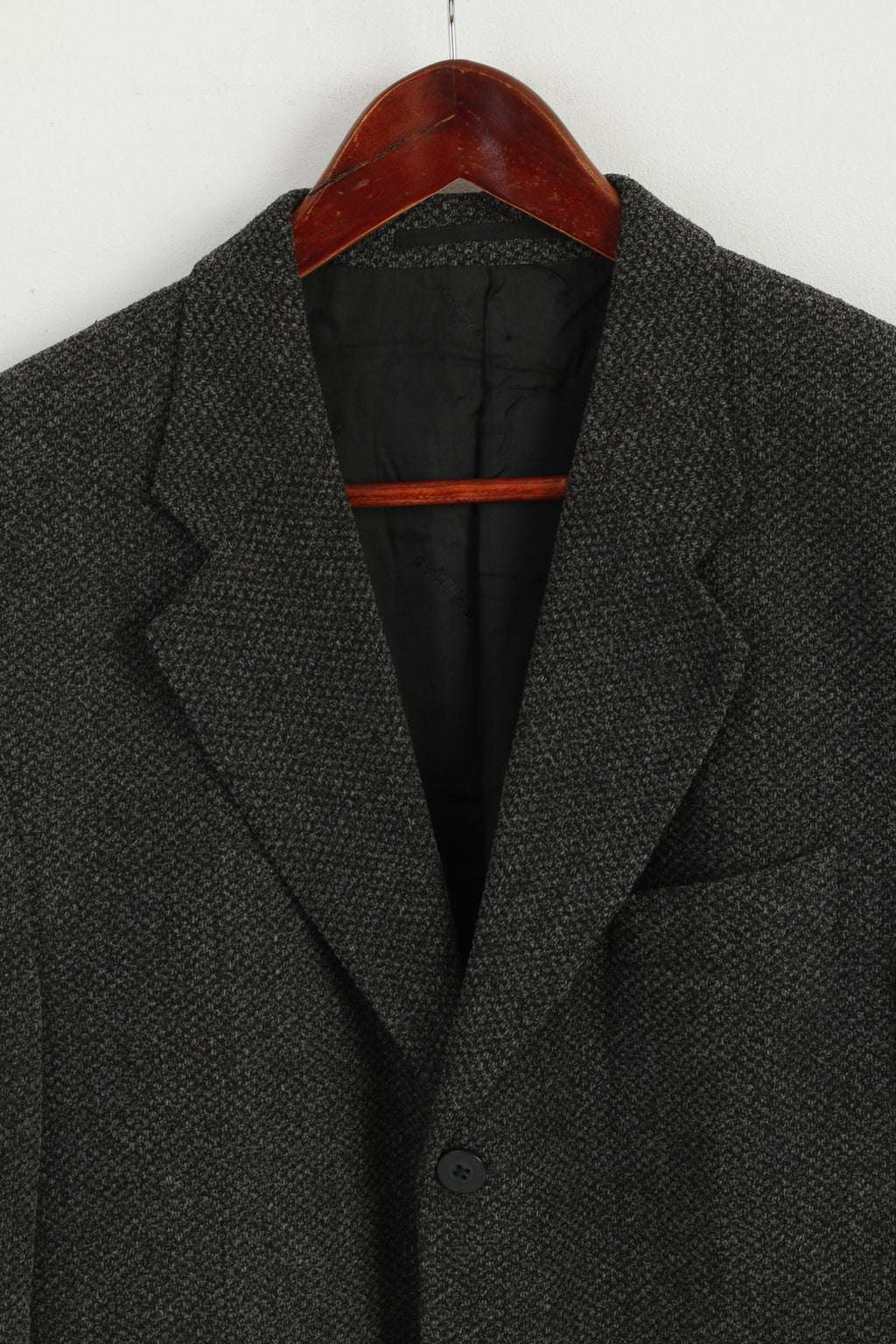 Rochas Paris Uomo 38 S Blazer Giacca monopetto in misto cotone grigio