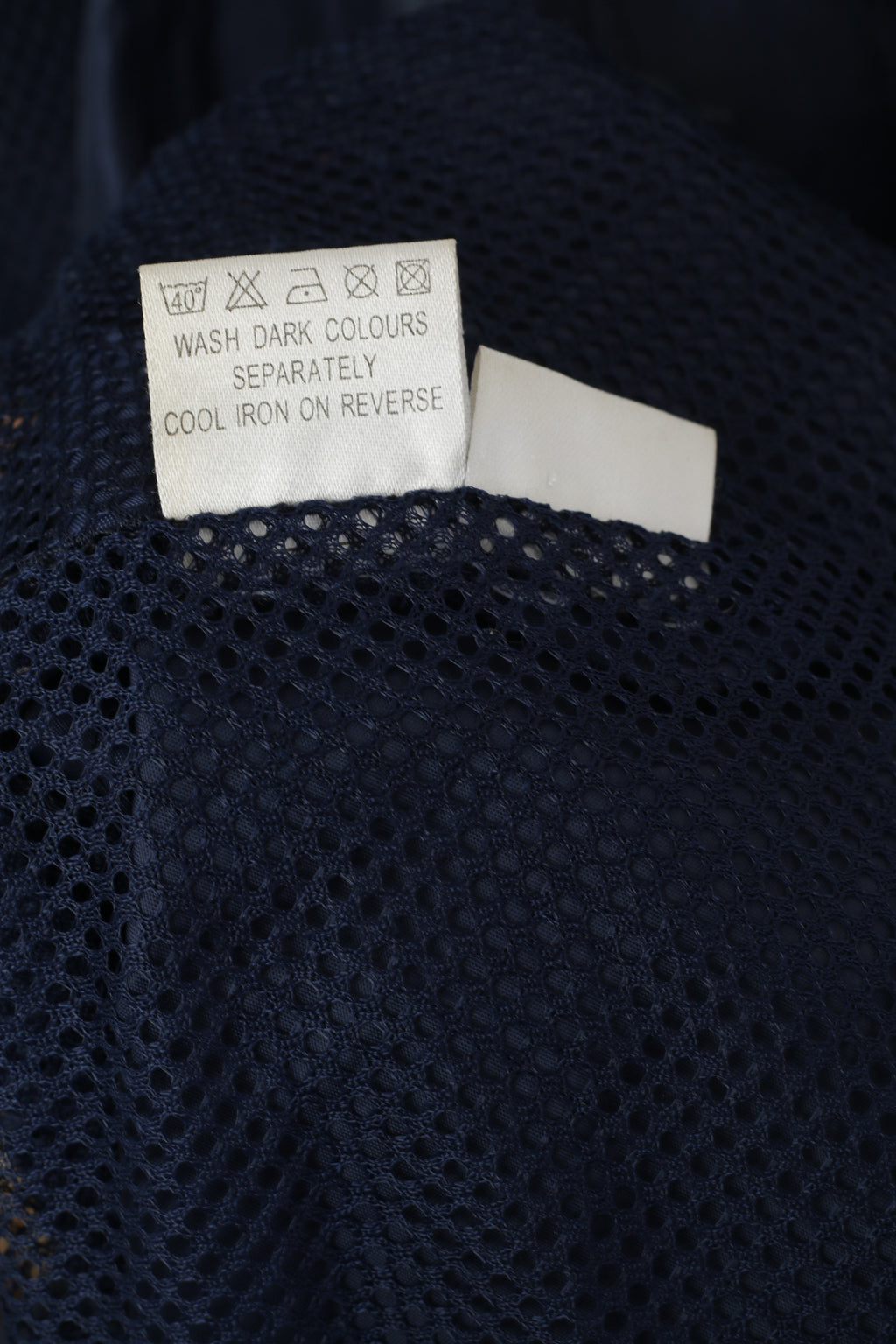 Diadora Men L Jacket Navy Lightweight Vintage Active Full Zip Hooded Sportswear Top