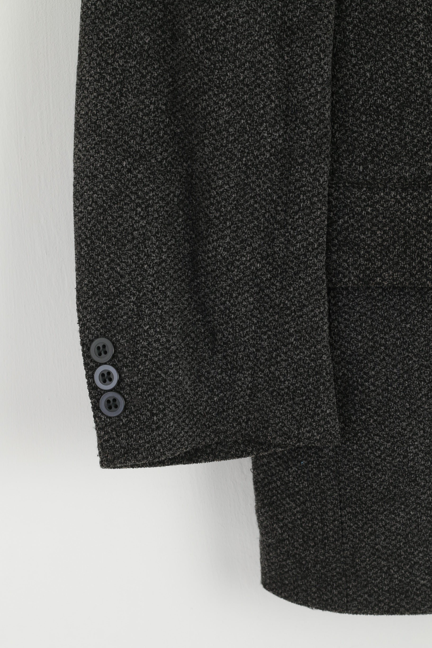 Rochas Paris Uomo 38 S Blazer Giacca monopetto in misto cotone grigio