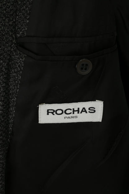 Rochas Paris Men 38 S Blazer Grey Cotton Blend Single Breasted Jacket