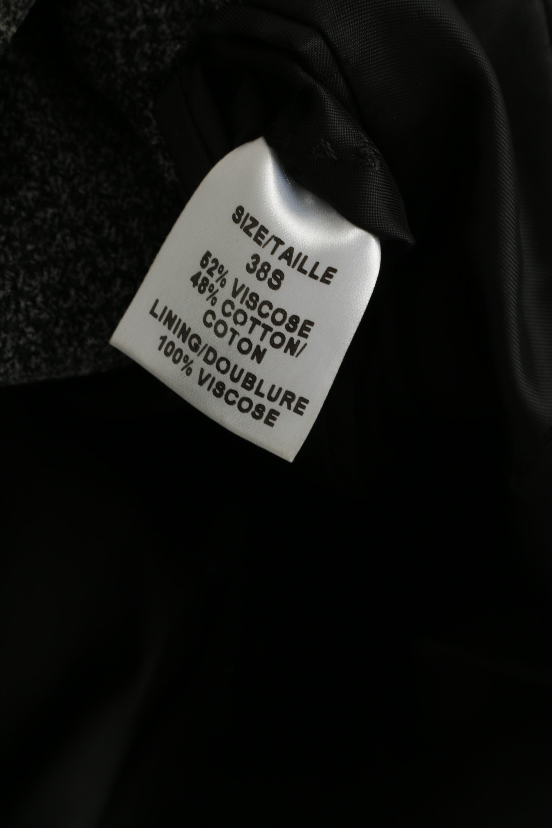 Rochas Paris Uomo 38 S Blazer Giacca monopetto in misto cotone grigio