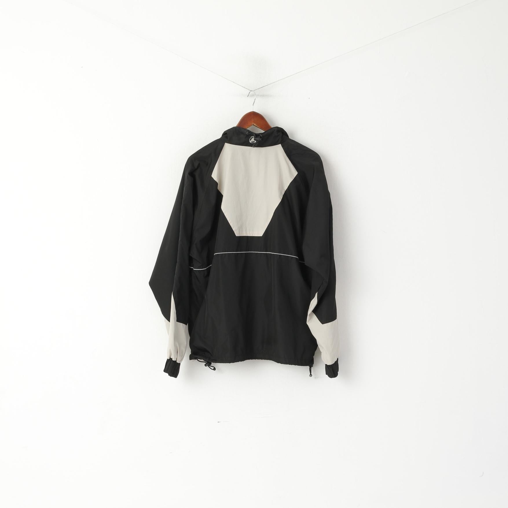 Stormberg Uomo L Giacca leggera Bomber nero beige con cerniera intera Abbigliamento sportivo