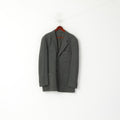 Paul Costelloe Men 42 52 Blazer Gray Wool Plain Classic Single Breasted Jacket