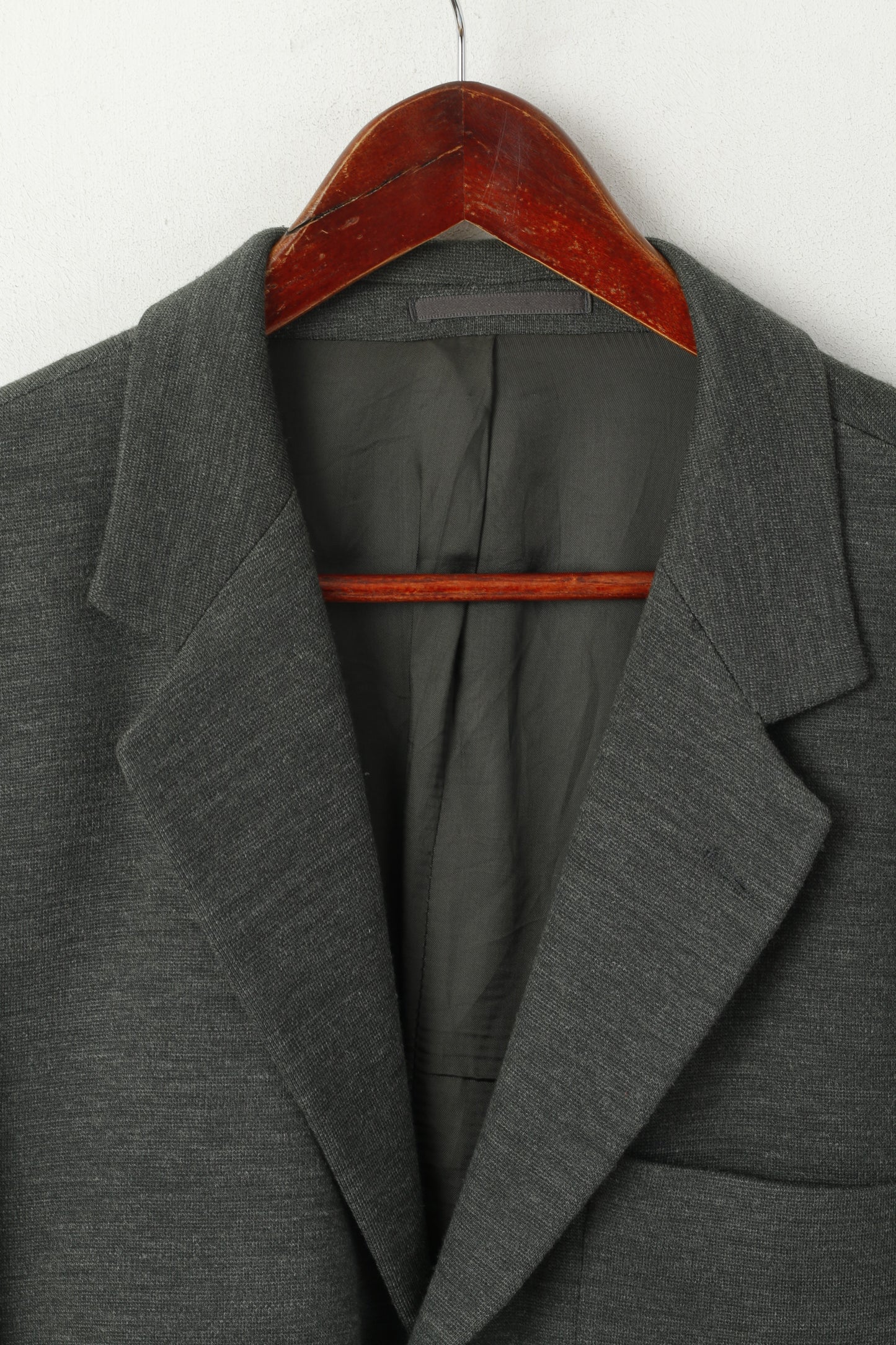 Paul Costelloe Men 42 52 Blazer Gray Wool Plain Classic Single Breasted Jacket