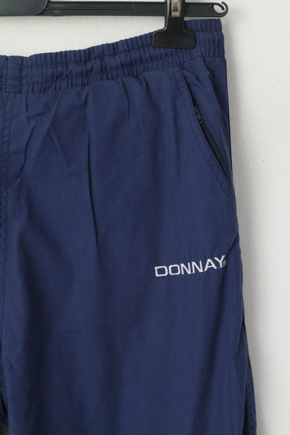 Donnay Men S Sweatpants Navy Vintage Drawstring Waist Sportswear Pants