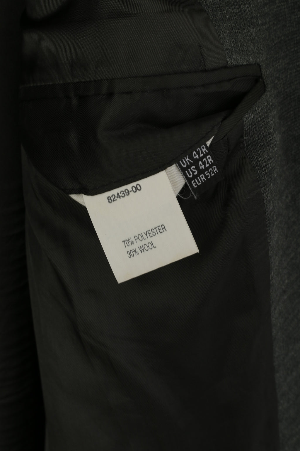 Paul Costelloe Men 42 52 Blazer Gray Wool Plain Classic Single Breasted Jacket