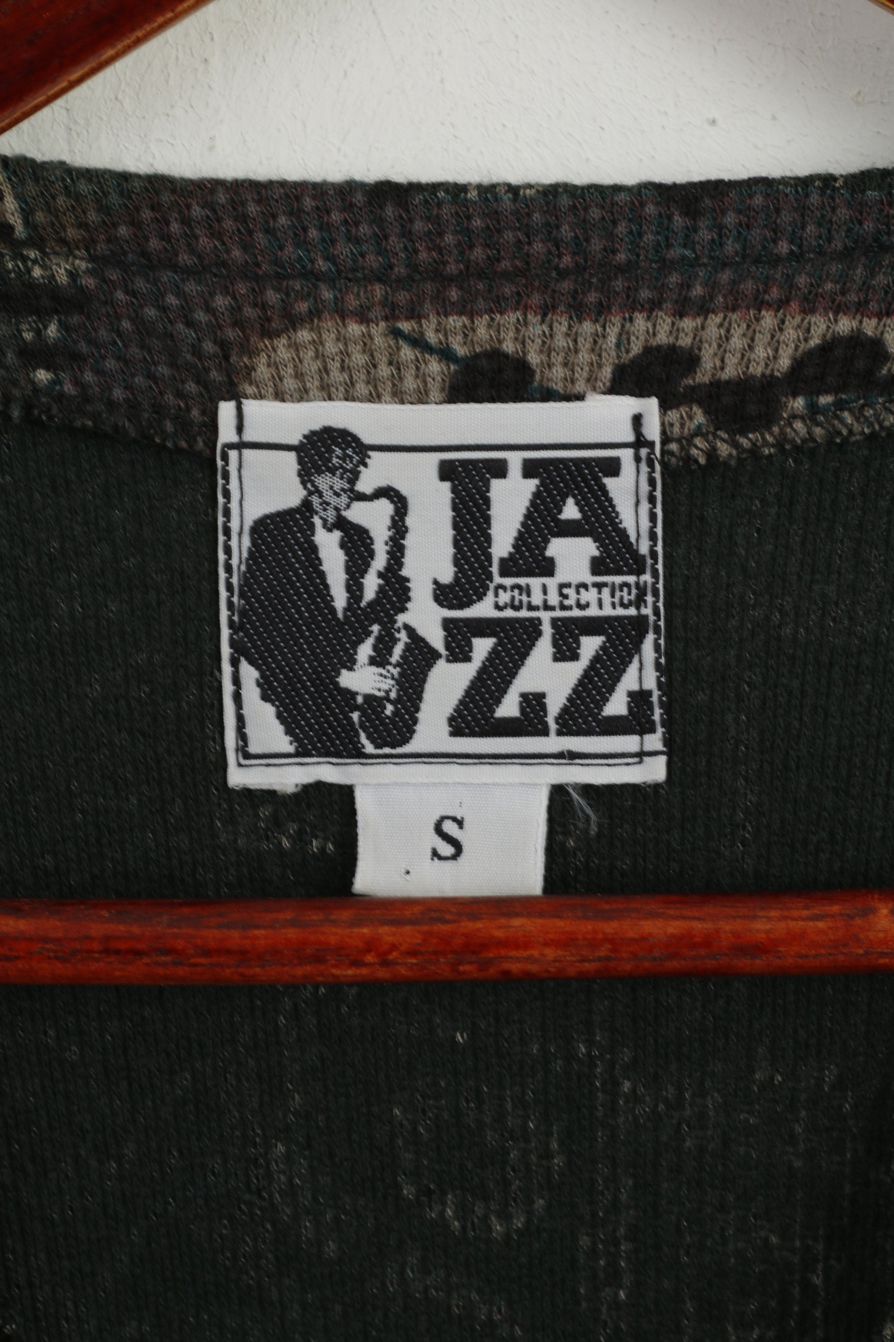 Jazz Collection Mini robe pour femme Vert imprimé Swing Skater Col rond