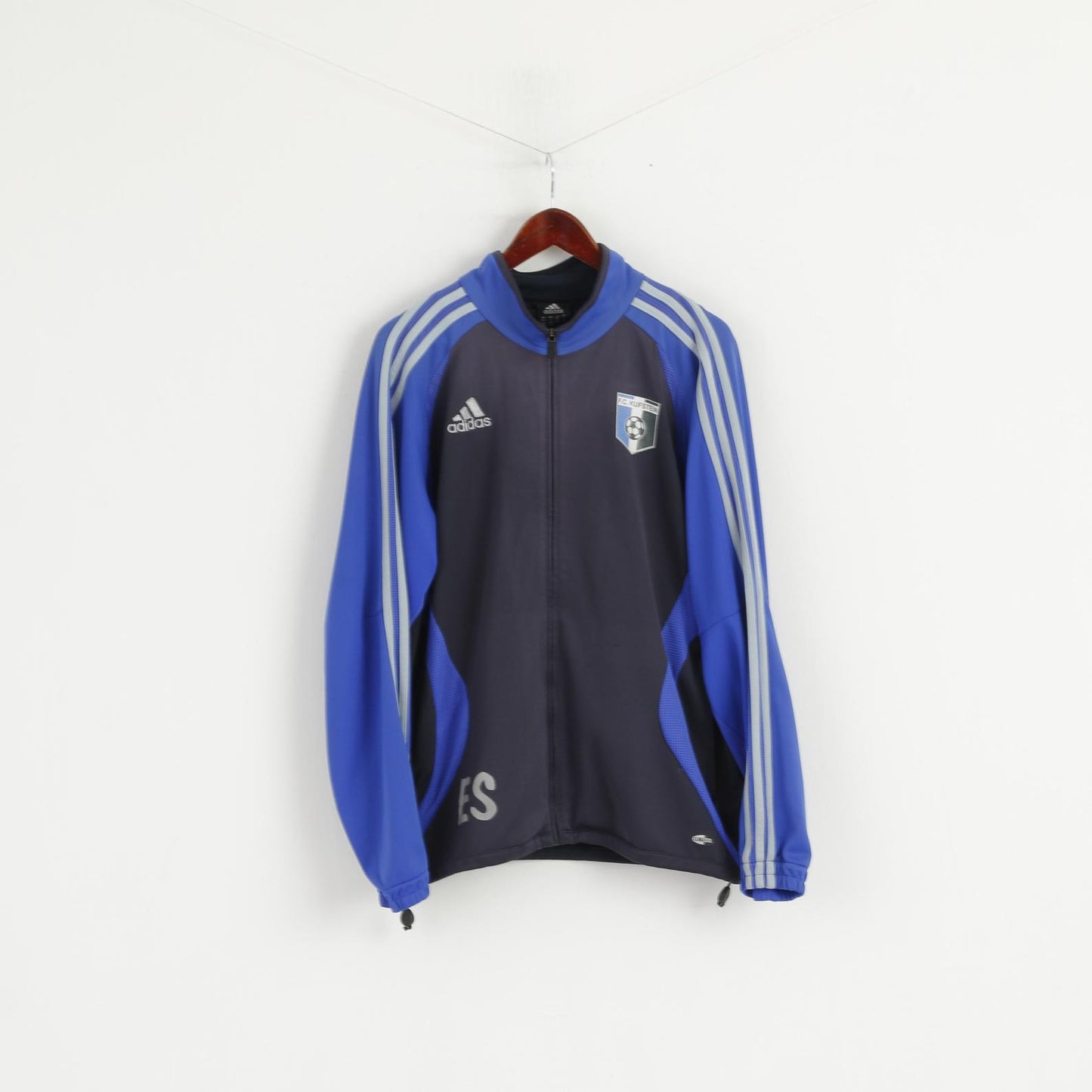 Adidas F.C. Kufstein Men M Sweatshirt Blue Full Zipper Football Club Track Top