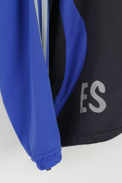Adidas FC Kufstein Hommes M Sweatshirt Bleu Fermeture Éclair Complète Football Club Survêtement