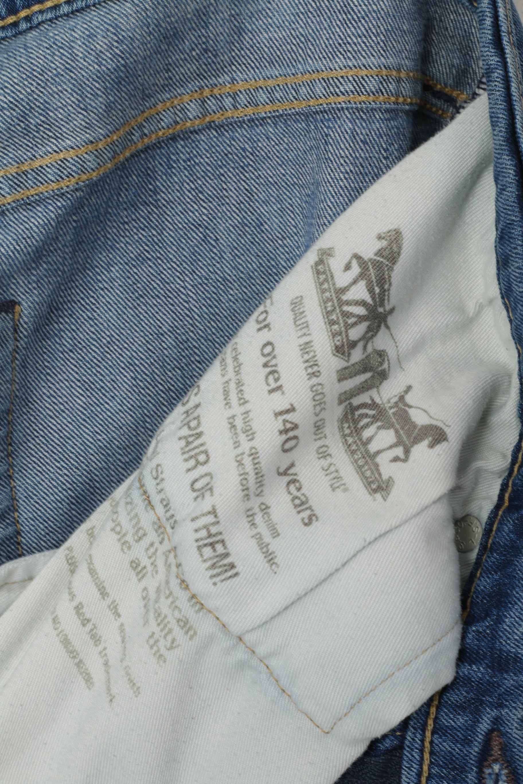 Levi's Men W 34 L 32 Jeans Trousers Blue Denim 510 Slim Skinny Fit Pants