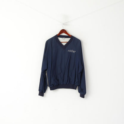 Rukka Men M Pullover Jacket Navy Vintage V Neck Finland Sportswear Outdoor Top