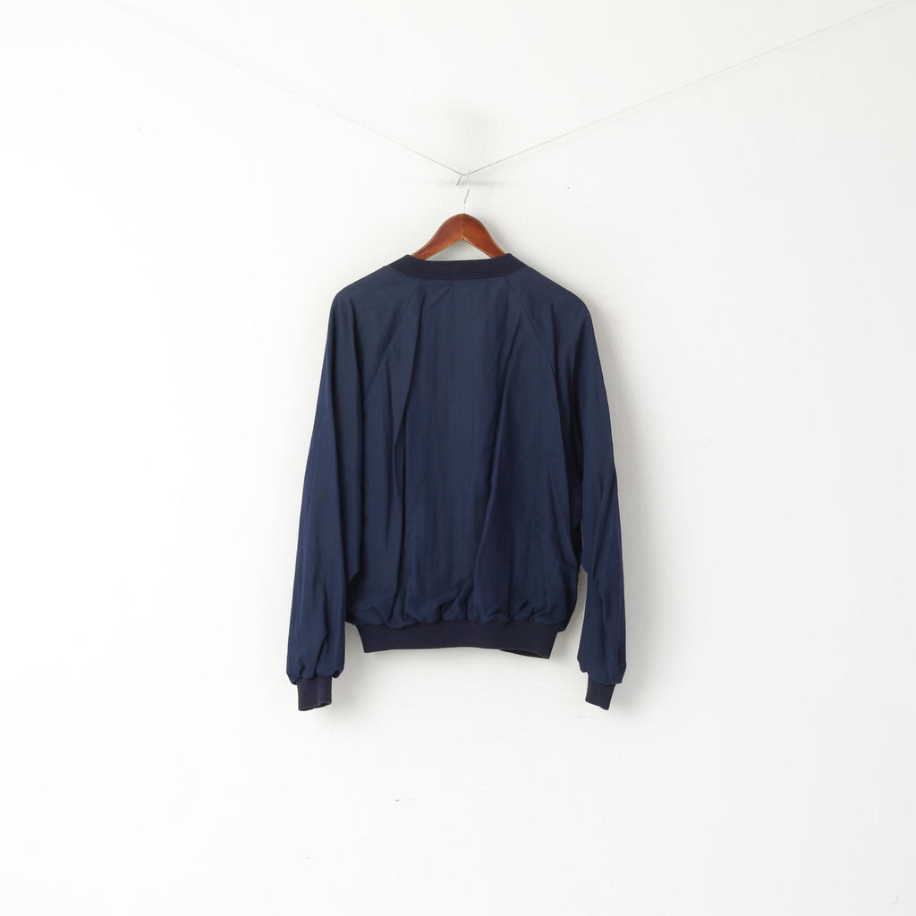 Rukka Hommes M Pull Veste Marine Vintage Col en V Finlande Sportswear Outdoor Top