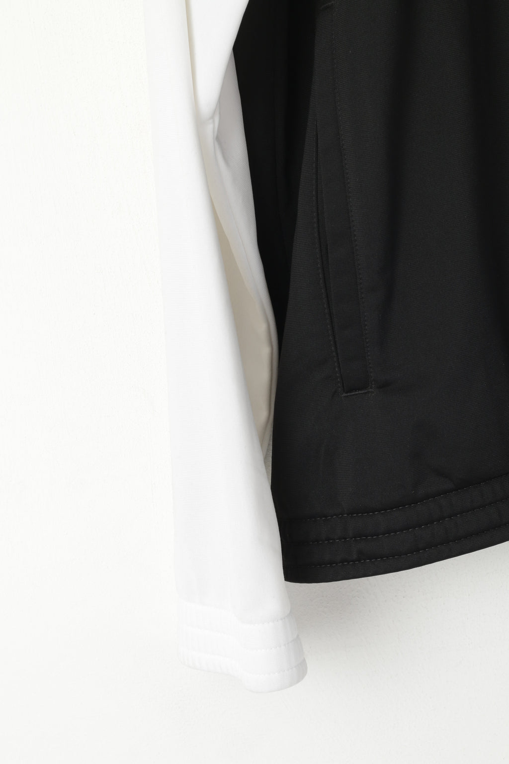 Felpa Puma da uomo XL nera bianca lucida con cerniera intera sportiva vintage