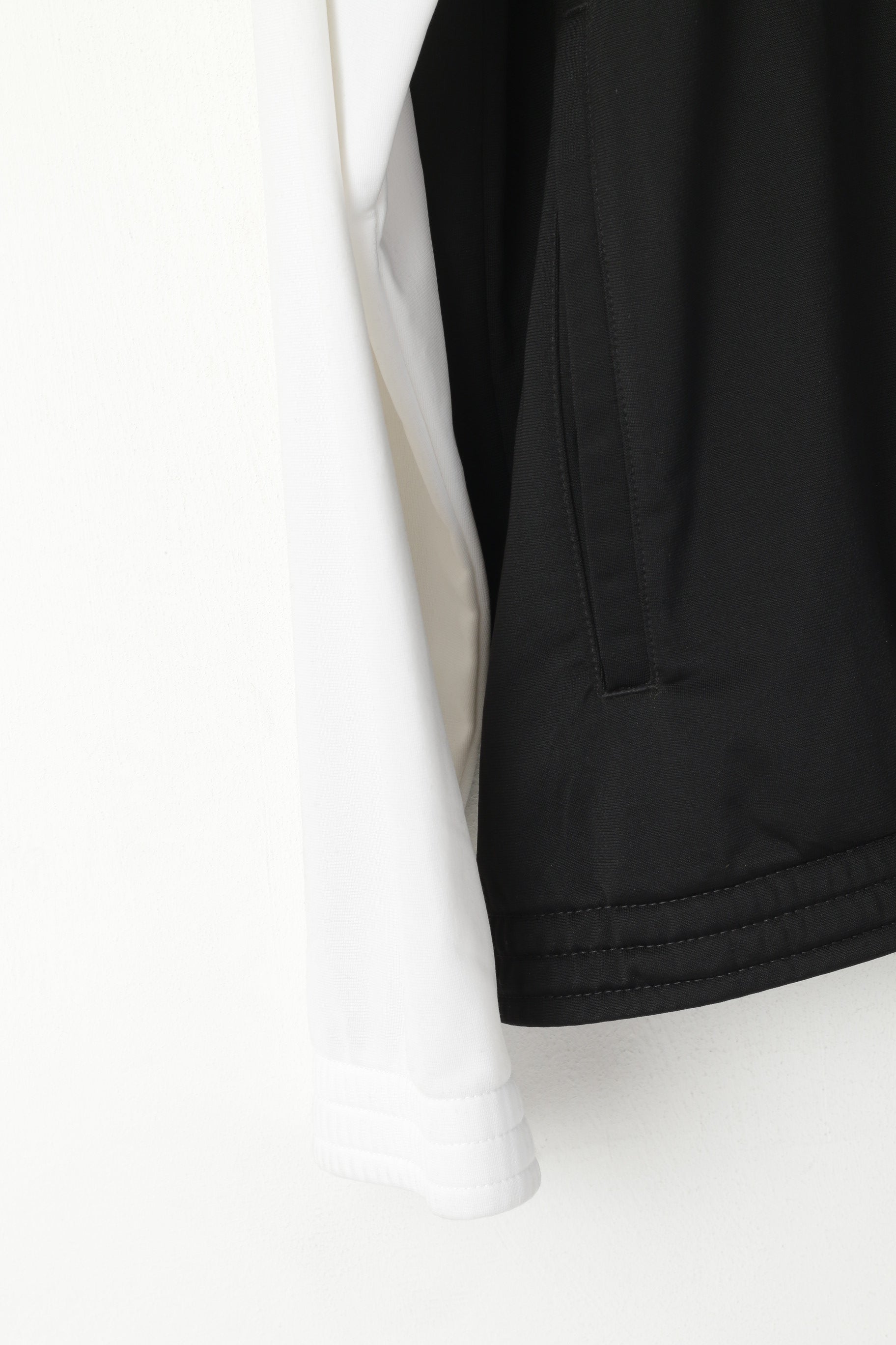 Felpa Puma da uomo XL nera bianca lucida con cerniera intera sportiva vintage