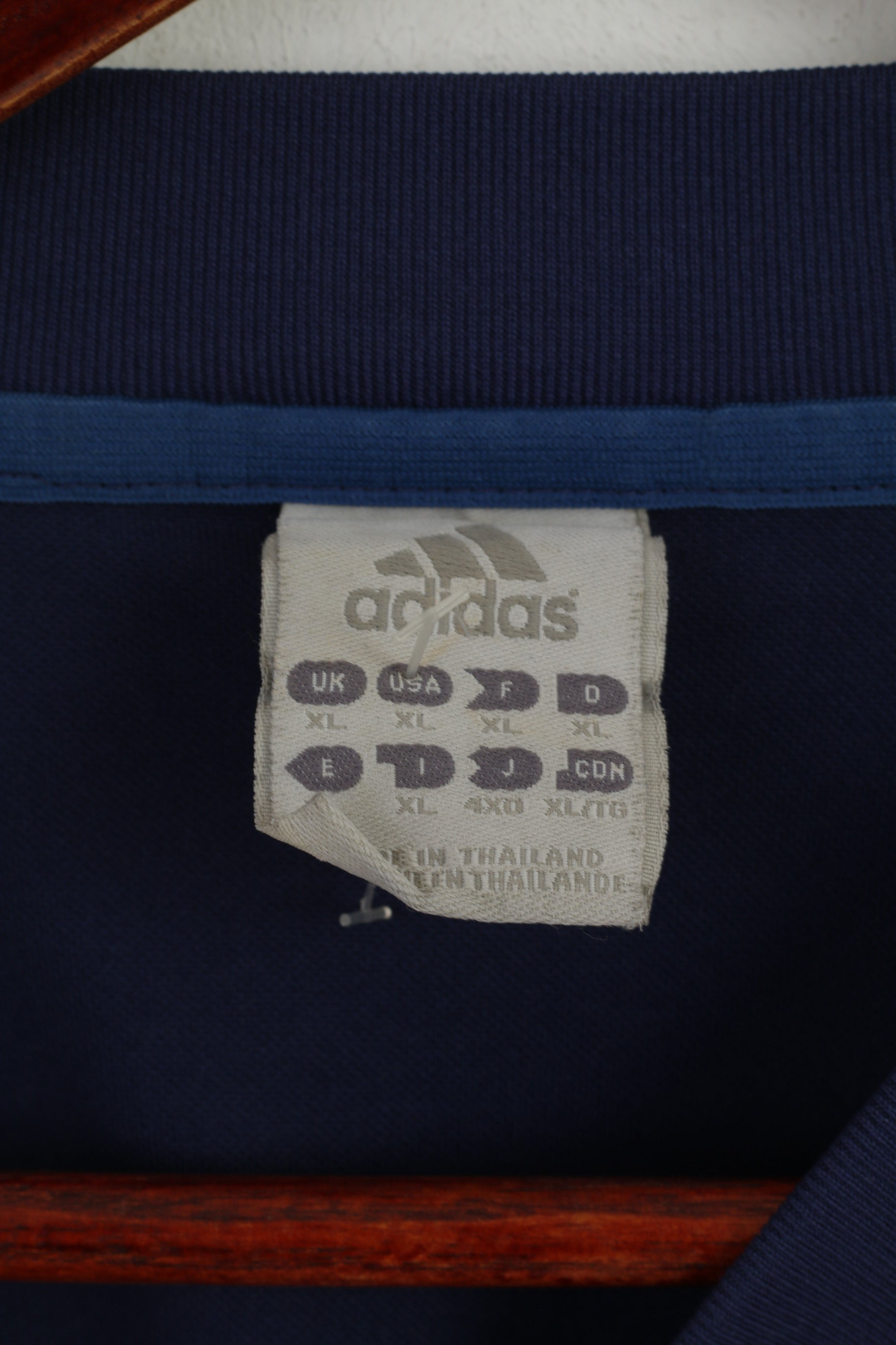 Adidas Maillot de football orange XL pour homme avec col en V et manches longues