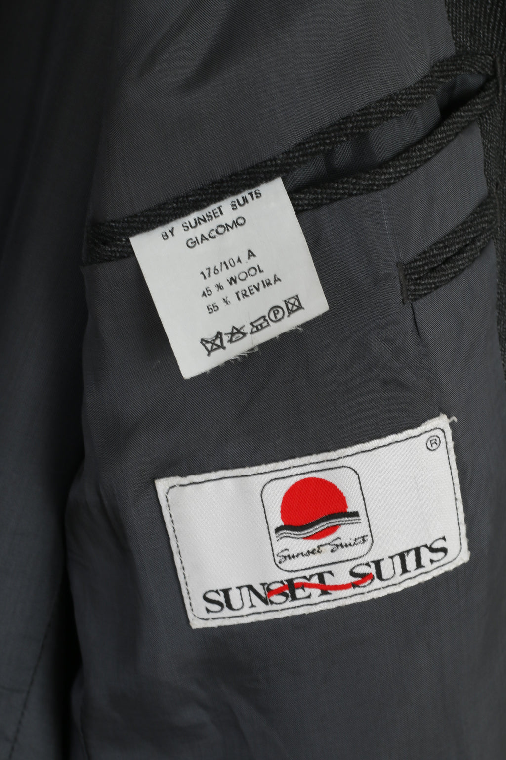 Sunset Suits Giacomo Uomo 104 40 Blazer Giacca monopetto in misto lana grigia