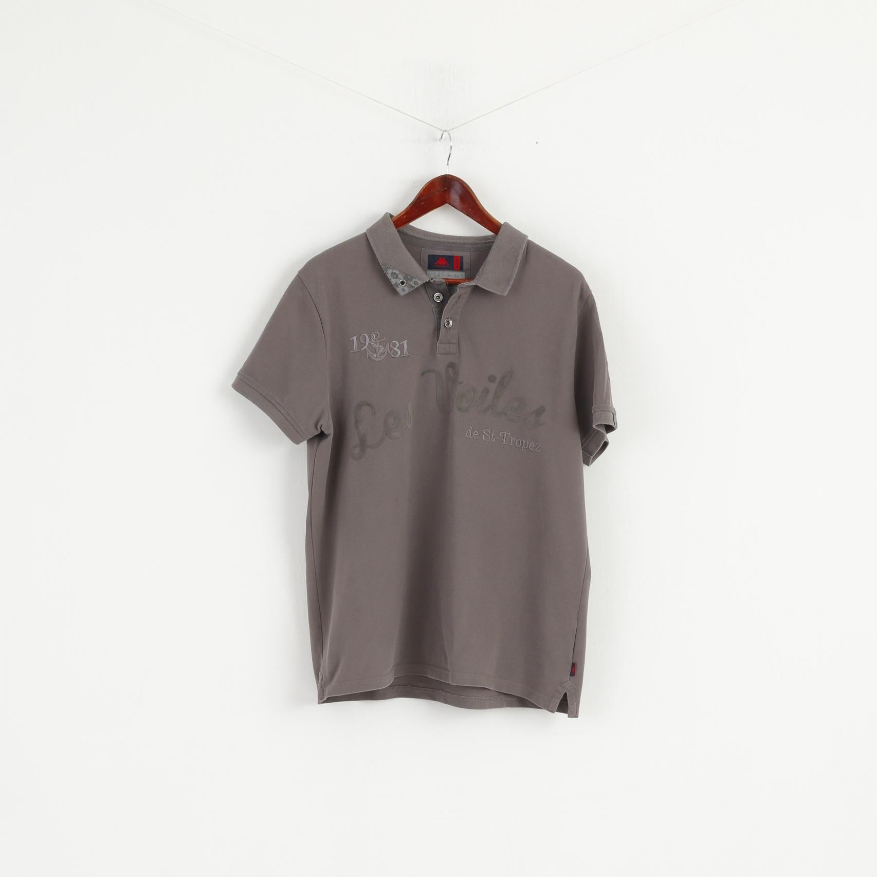 Robe Di Kappa Polo da uomo XL (L) in cotone grigio Saint Tropex 2015 Top limitato