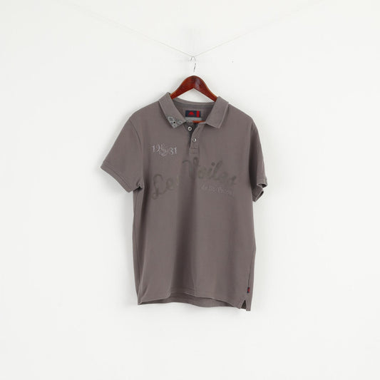 Robe Di Kappa Men XL (L) Polo Shirt Grey Cotton Saint Tropex 2015 Limited Top
