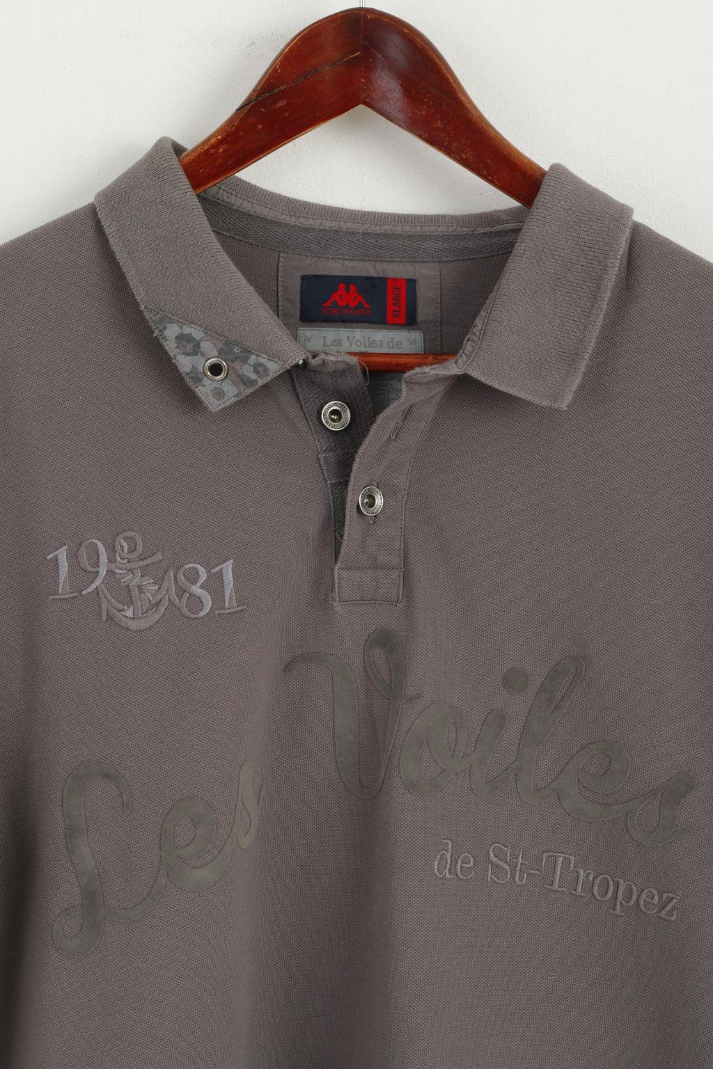 Robe Di Kappa Polo da uomo XL (L) in cotone grigio Saint Tropex 2015 Top limitato