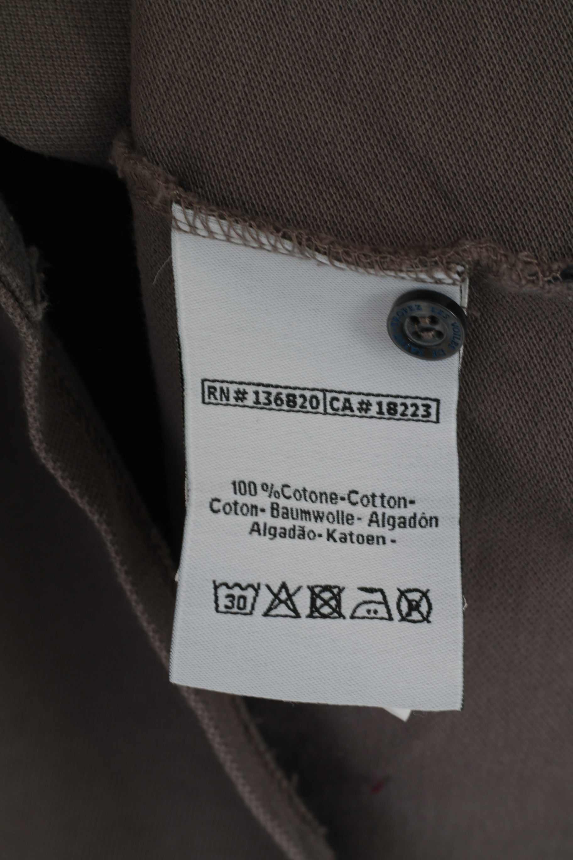 Robe Di Kappa Polo da uomo XL (L) in cotone grigio Saint Tropex 2015 Top limitato