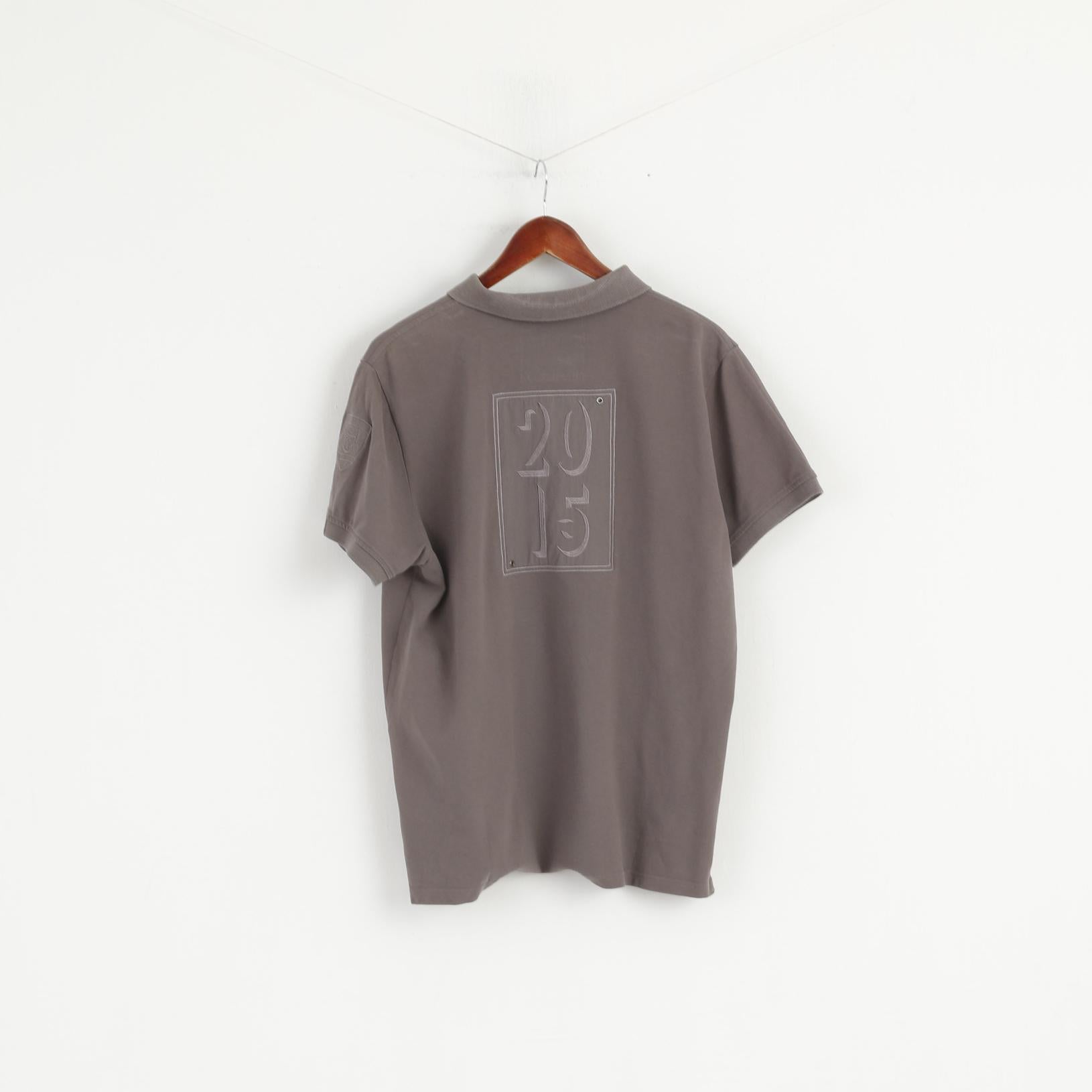 Robe Di Kappa Polo da uomo XL (L) in cotone grigio Saint Tropex 2015 Top limitato