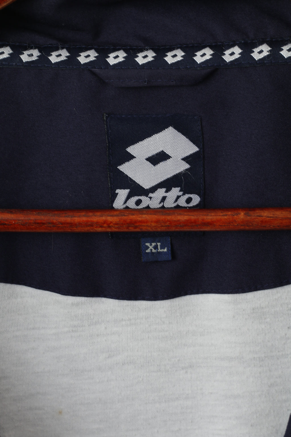 Lotto Hommes XL Veste Marine Vintage Bomber Sportswear Fermeture Éclair Complète Sport Design Italien Haut