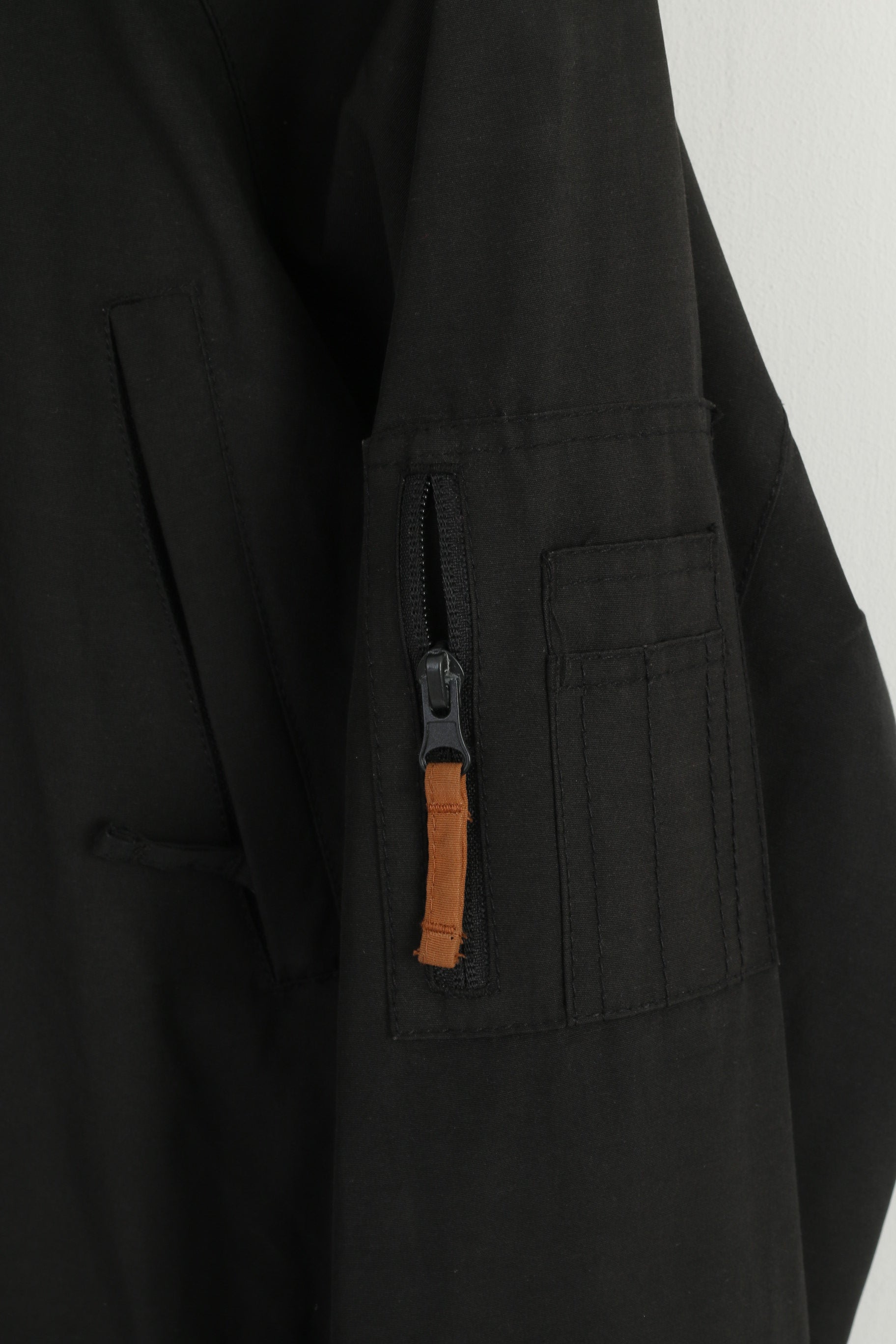 Henry Choice Men XL Jacket Black Dakota Pernament Denim Hood Fleece Lined Top