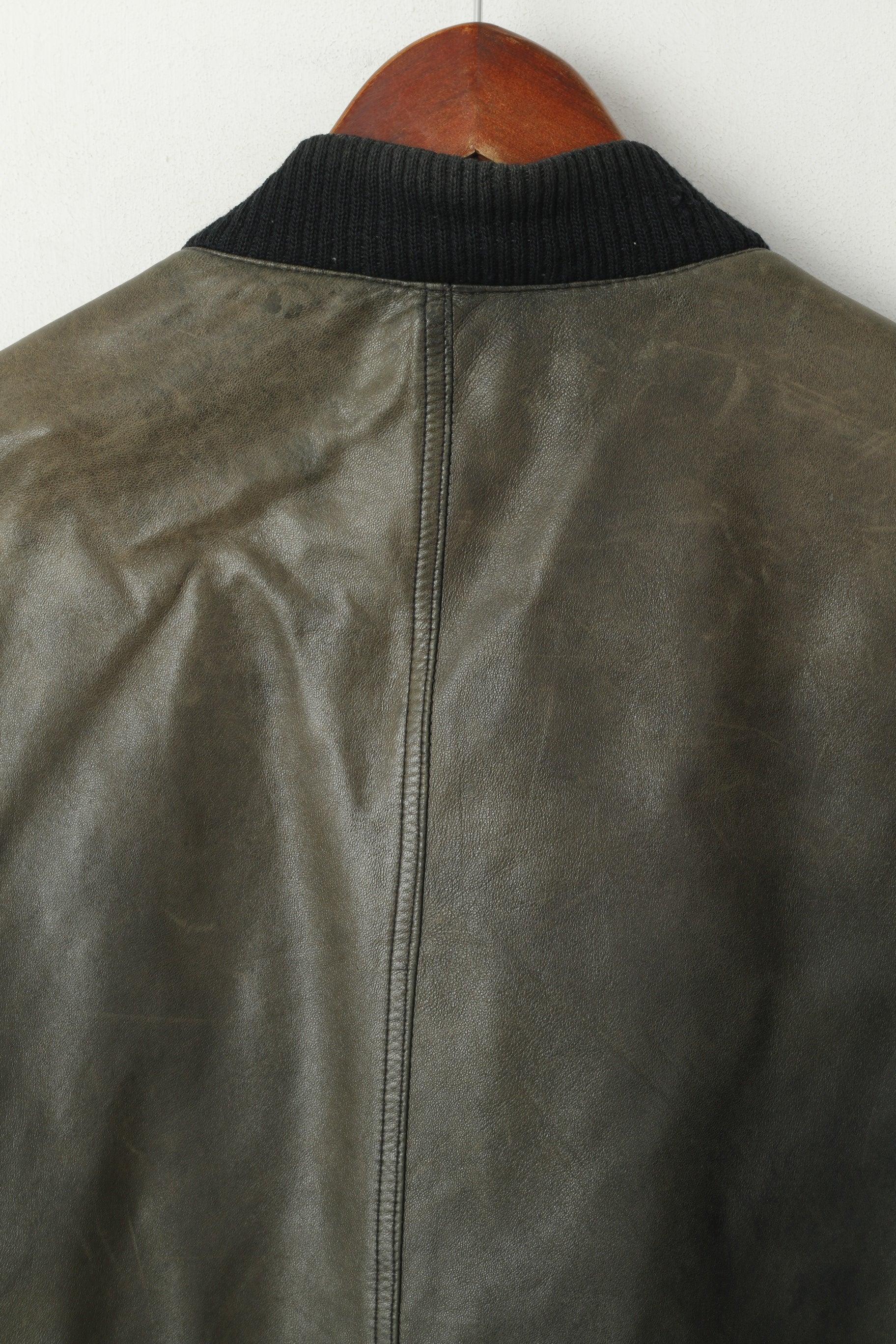 BMW Hommes 50 M Bomber Jacket Cuir Biker M Style vintage Vert vintage Allemagne de l’Ouest Top