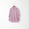 Calvin Klein Men 17.5 34/35 XXL Casual Shirt Pink Check Non Iron Cotton Long Sleeve Top