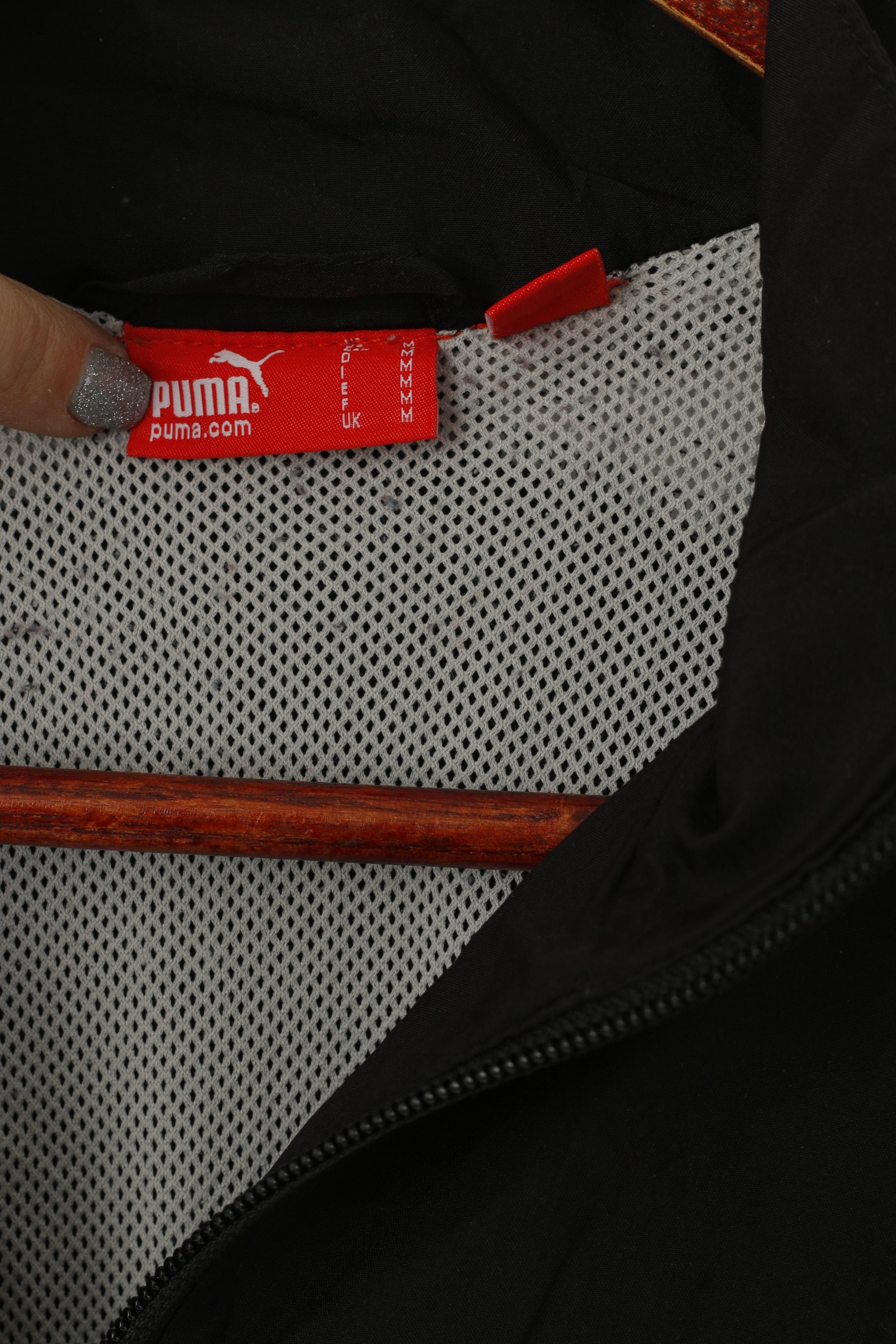 Giacca Puma da uomo M nera Sportswear Vintage Full Zip Activewear Track Top