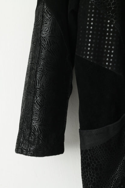 Fair Lady Modell Women M Jacket Black Leather Vintage 90s Shiny Classic Top