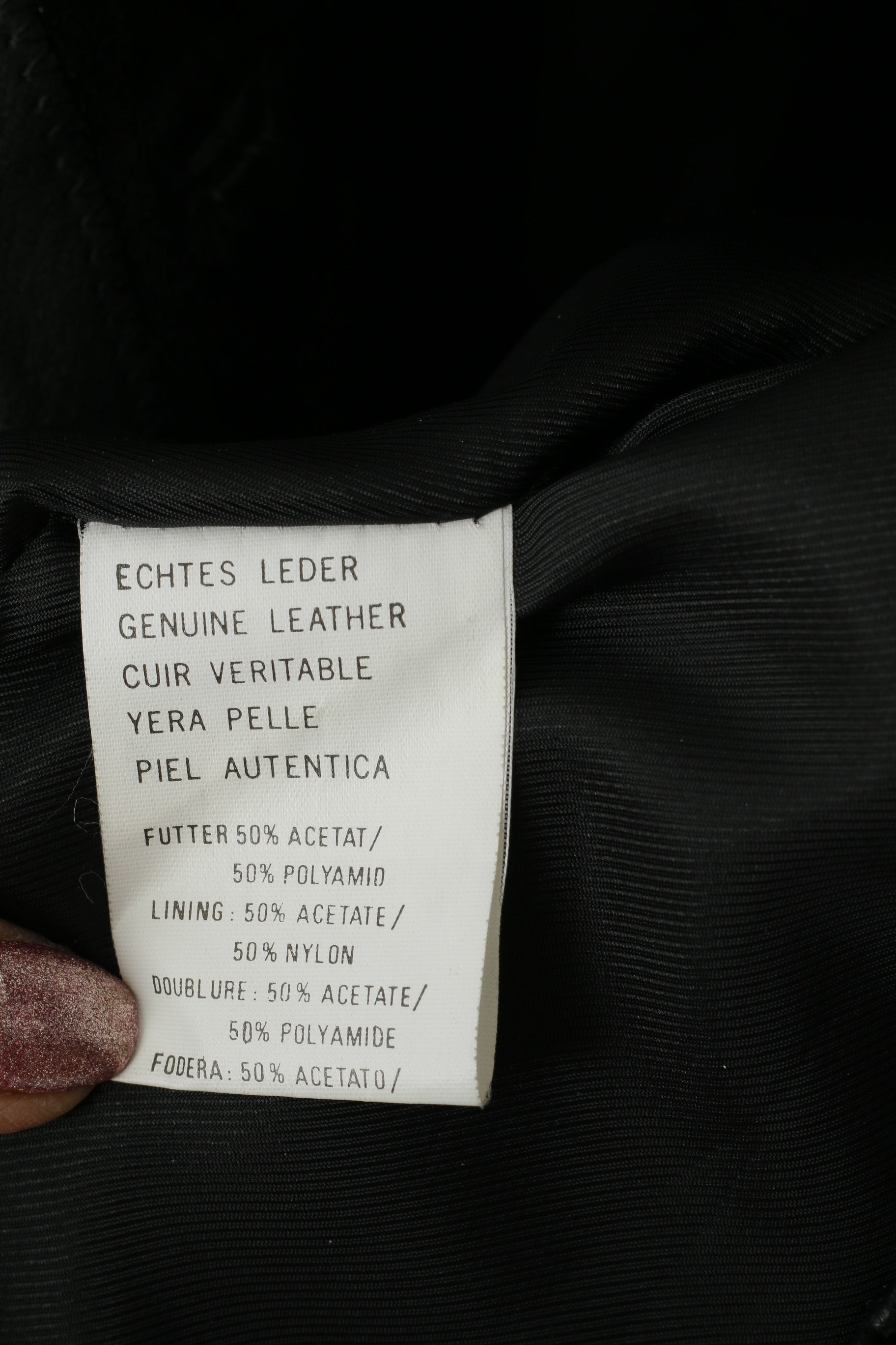 Fair Lady Modell Women M Jacket Black Leather Vintage 90s Shiny Classic Top