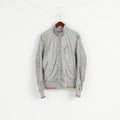 Diesel Femmes L Veste Argent Brillant Full Zipper Bomber Typ 78 Project Space Top